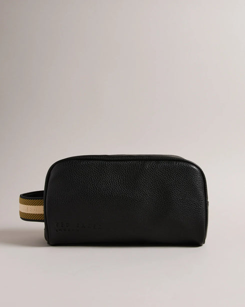 KAIIRO-Gifts-Your Toiletries Can Travel In Style Too. With Its Sleek Design And Smooth Leather Kaiiro Is A First-class Ticket For Your Personal Items. The Zip Fastening Keeps Everything Secure While The Spacious Interior Offers Plenty Of Room For Your Essentials. Washbag Faux leather Branded webbing handle Zip fastening Debossed logo Dimensions: 13cm x 25cm x 11cm- Ted Baker Romania
